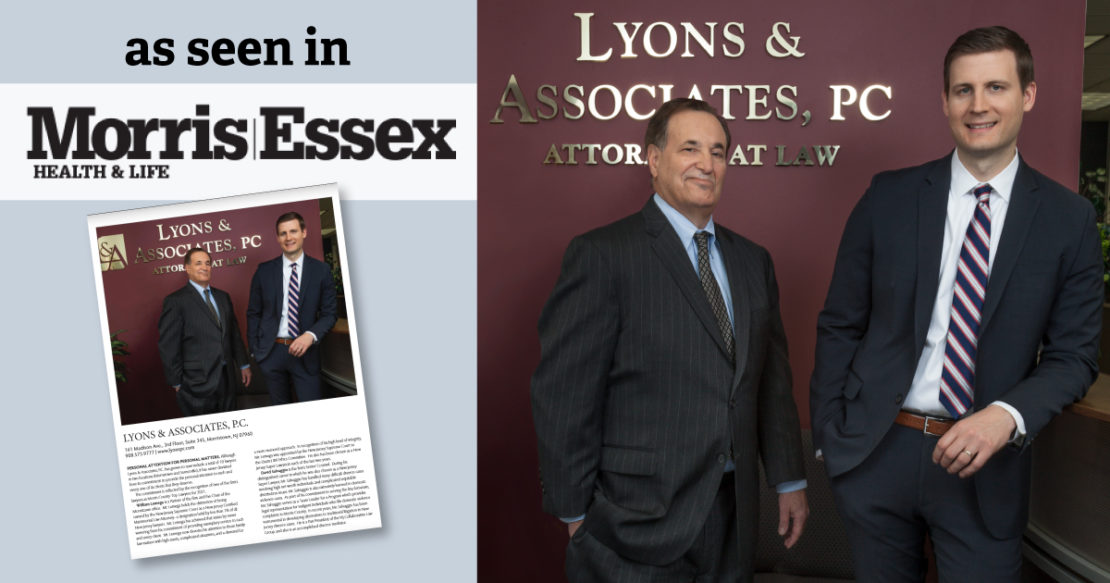 William Lemega and David Salvaggio Featured in Morris/Essex – Health and Life