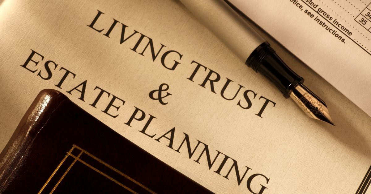 trust and estate planning paper work and book