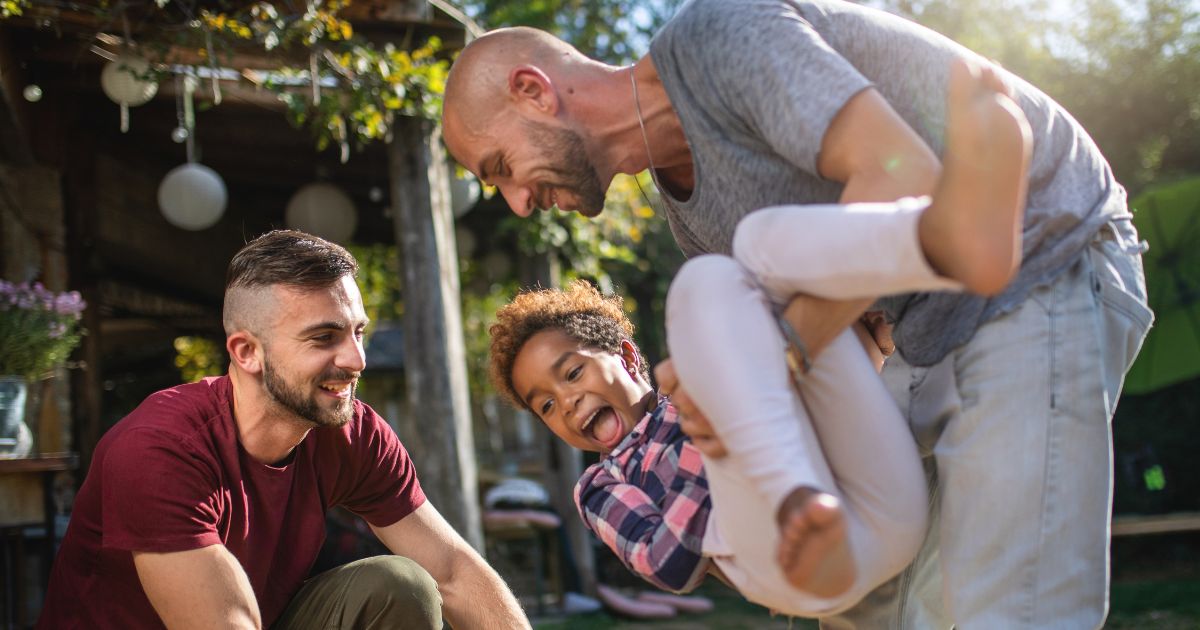 couple with their adopted child