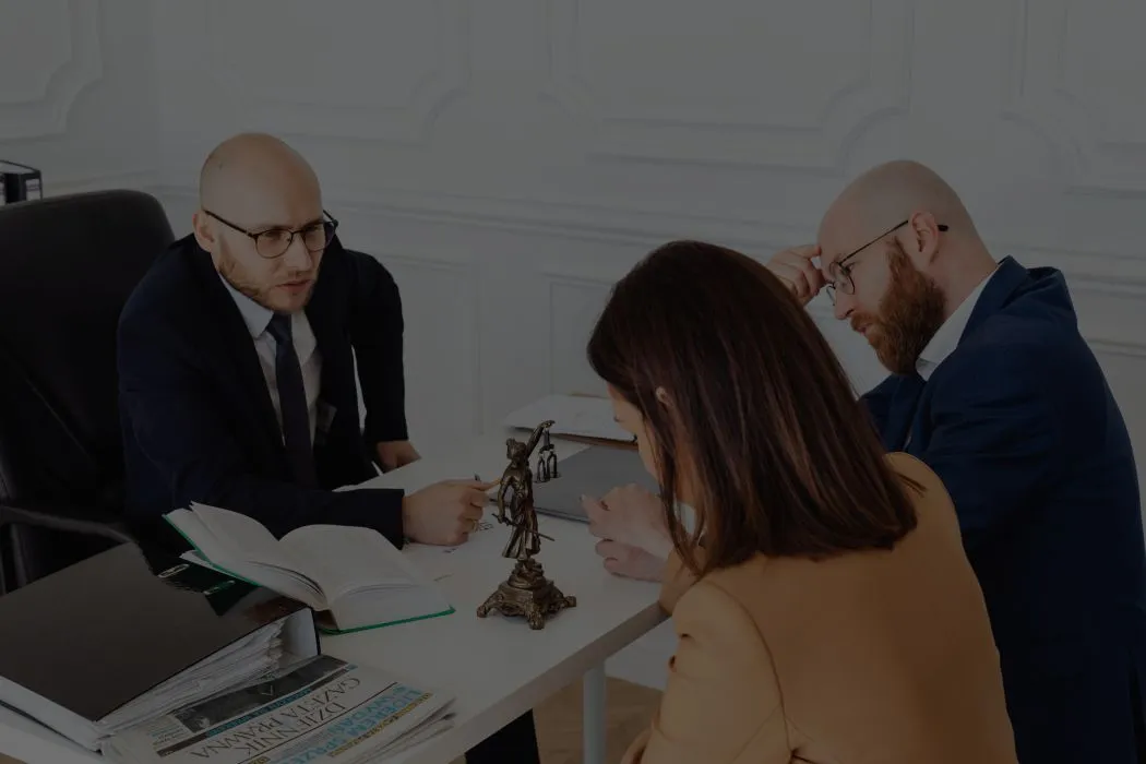 couple with divorce attorney